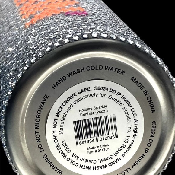 Limited Edition Dunkin’ Stainless Steel Holiday Sparkly Tumbler- NWT - Picture 4 of 6